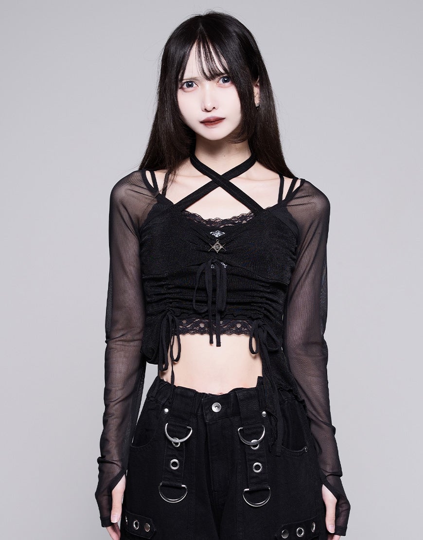 REFLEM【レフレム】シャーリングシアートップス/全2色