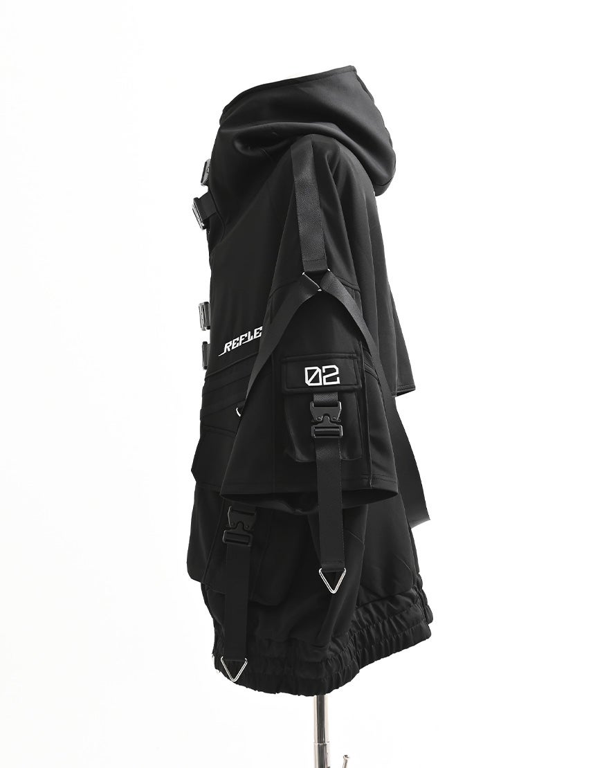 REFLEM INDUSTRY【レフレムインダストリー】HALF-SLEEVE SHELL HOODIE