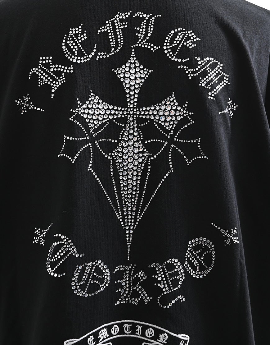 REFLEM【レフレム】クロスラインストーンTシャツ/全2色