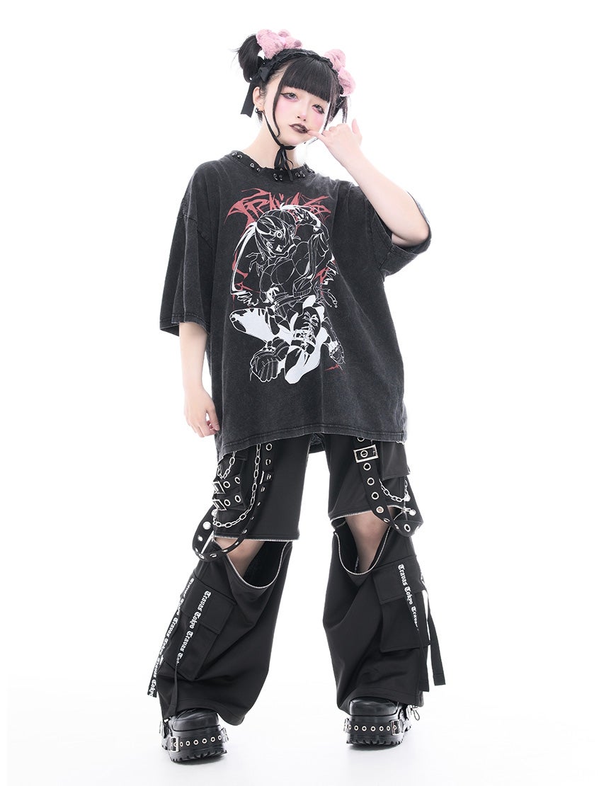 GEDRAJI x TRAVAS TOKYO ピアス付き加工イラストTシャツ/全2色