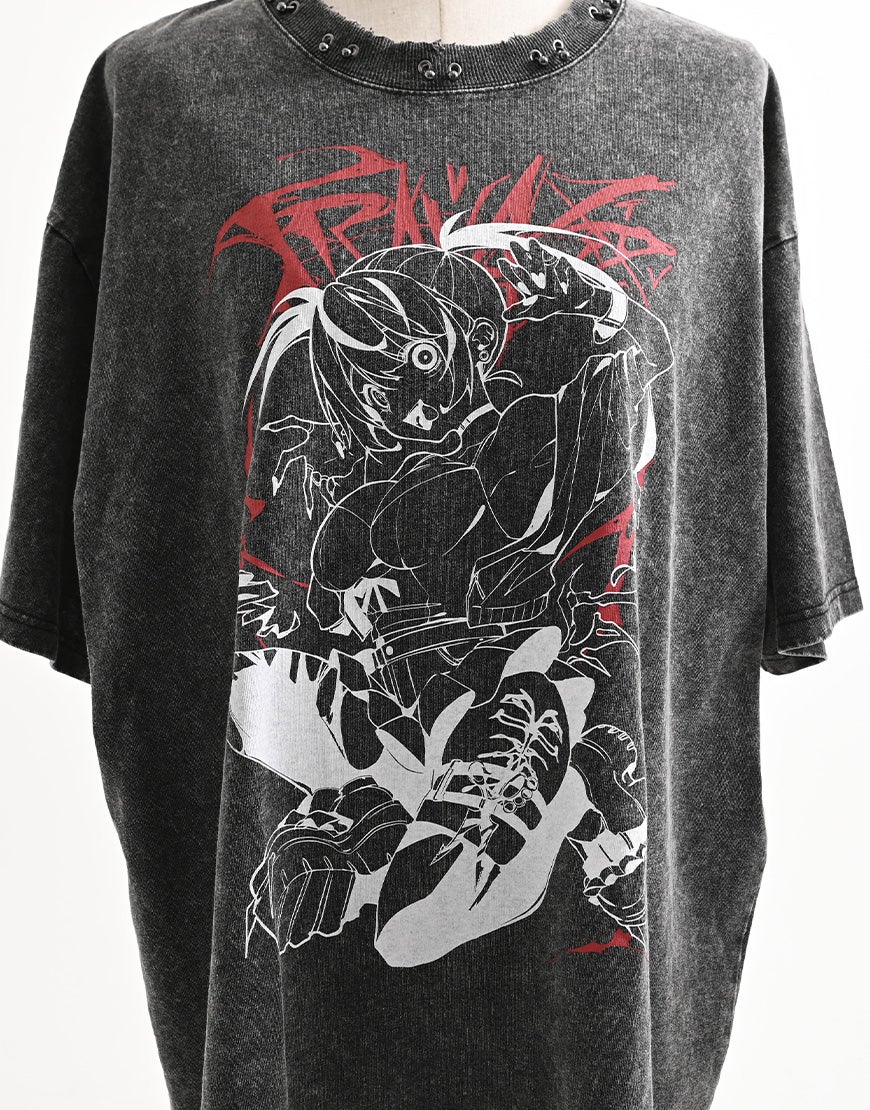 GEDRAJI x TRAVAS TOKYO ピアス付き加工イラストTシャツ/全2色