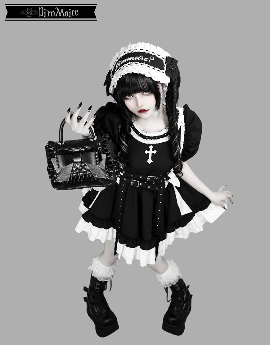 DimMoire【ディムモアール】微毒リボンハンドバッグ/Black