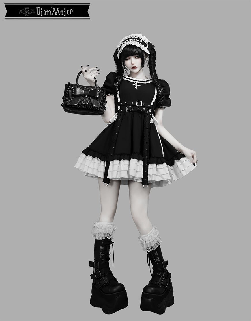 DimMoire【ディムモアール】微毒リボンハンドバッグ/Black