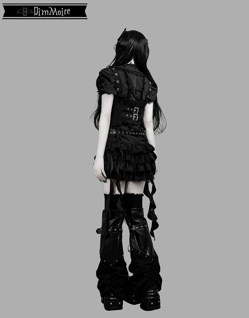 DimMoire【ディムモアール】Fallen Frillショートパンツ/Black