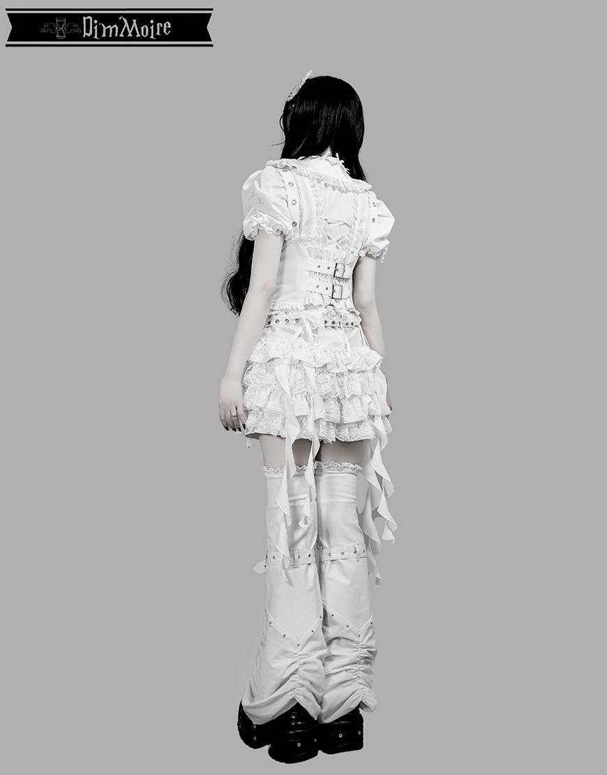 DimMoire ディムモアール フリルミニスカパン ホワイト DimMoire【ディムモアール】Fallen Frillショートパンツ/White