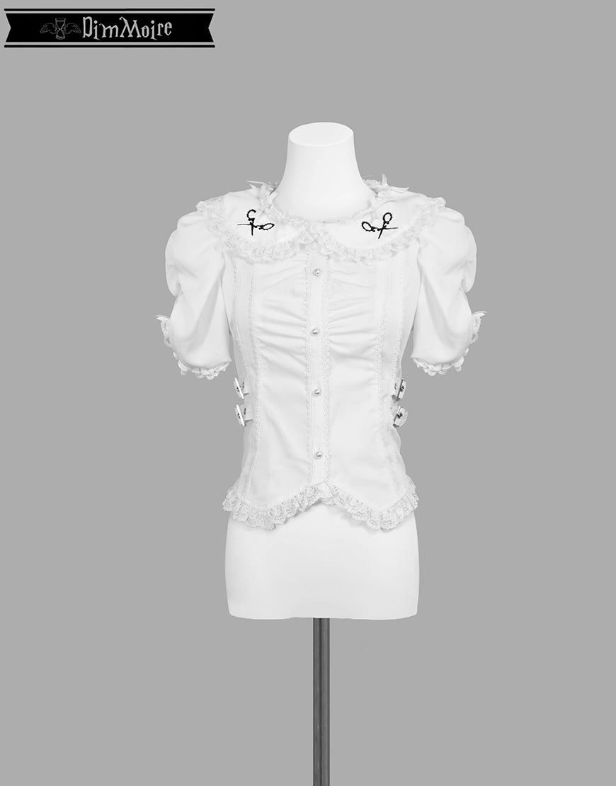 DimMoire 2023 十字フリルブラウス 白White DimMoire【ディムモアール】絶フリルブラウス/White