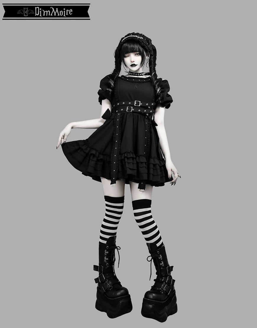 DimMoire【ディムモアール】妄愛ホイップワンピース/Black