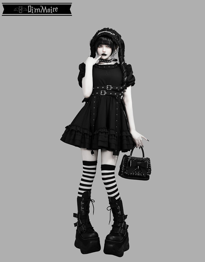 DimMoire【ディムモアール】妄愛ホイップワンピース/Black