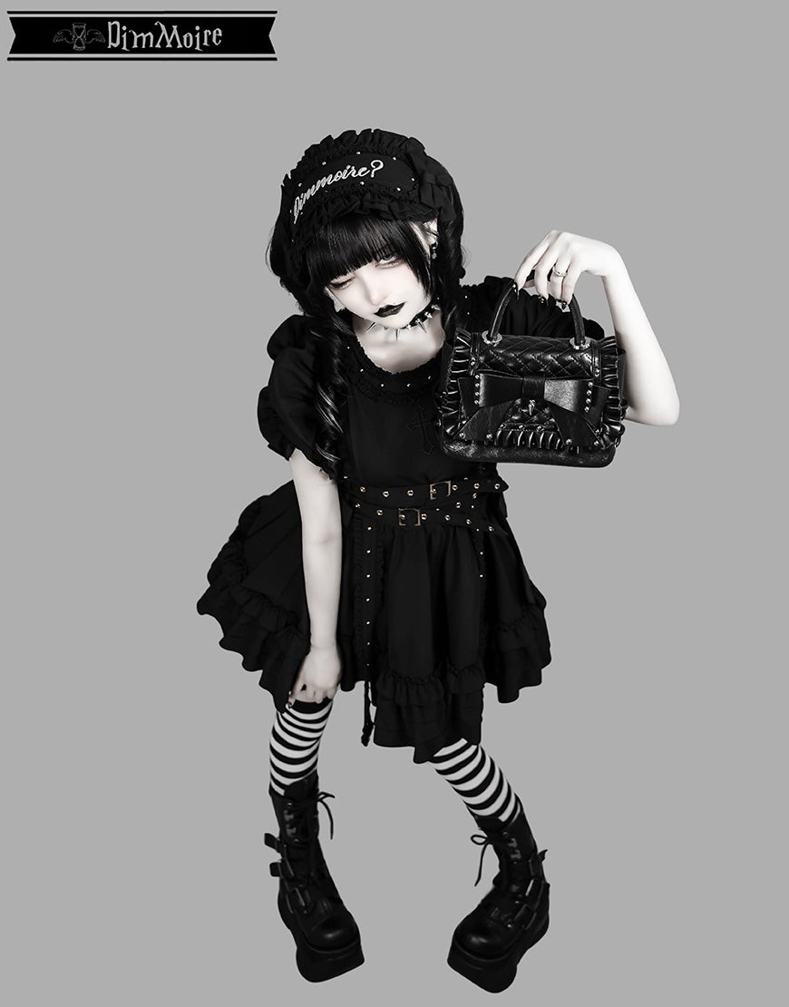 DimMoire【ディムモアール】妄愛ホイップワンピース/Black