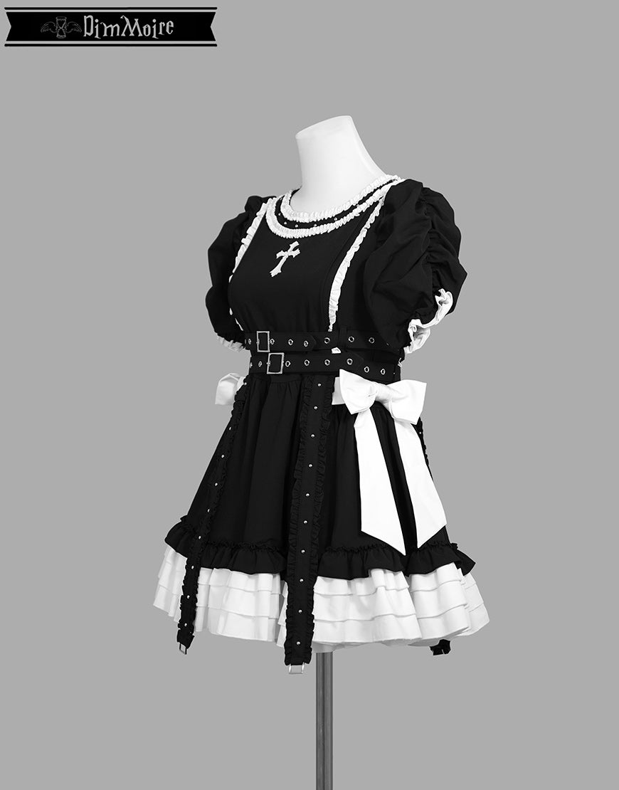 DimMoire【ディムモアール】妄愛ホイップワンピース/Black×White