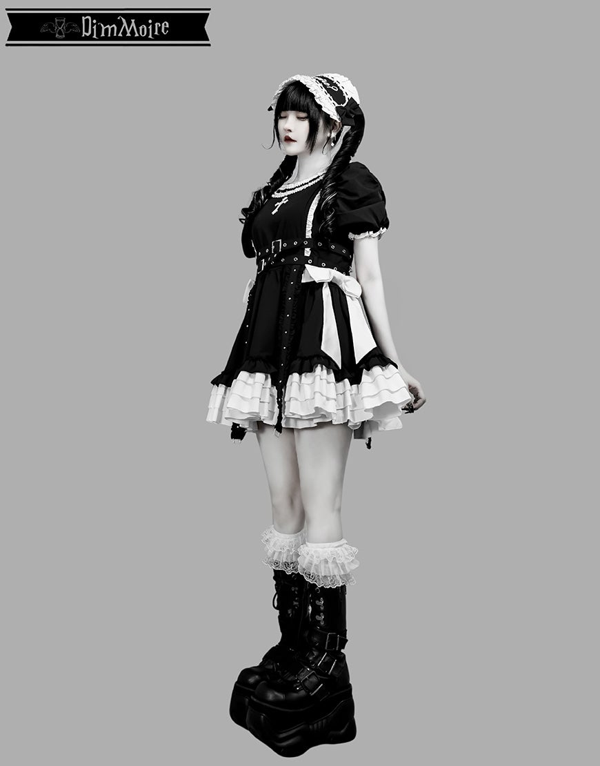 DimMoire【ディムモアール】妄愛ホイップワンピース/Black×White