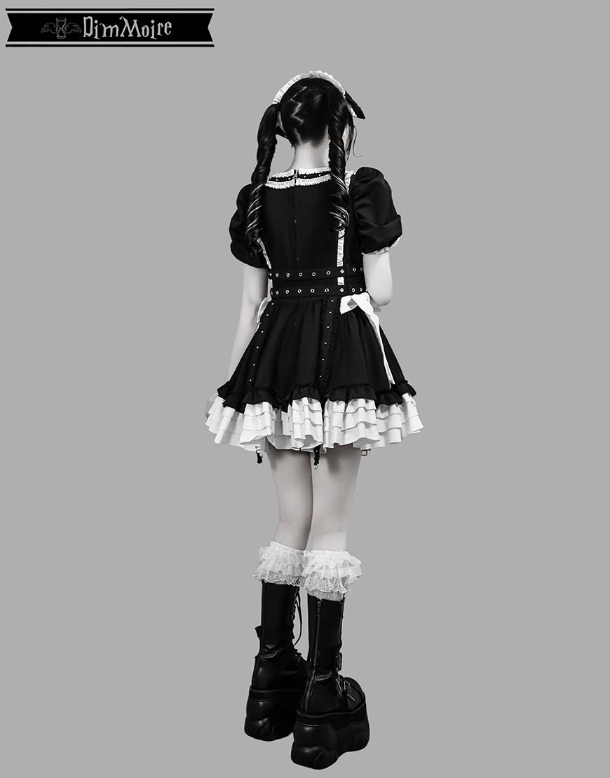 DimMoire【ディムモアール】妄愛ホイップワンピース/Black×White