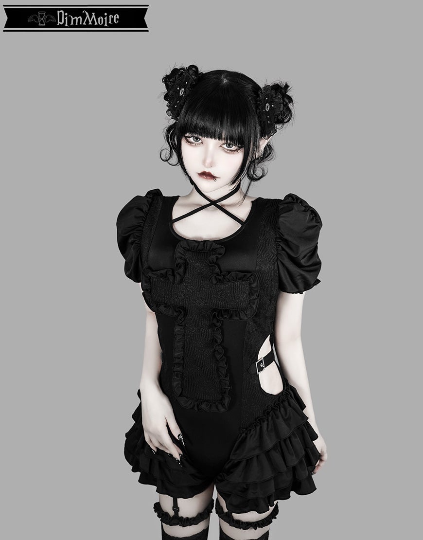 DimMoire【ディムモアール】祈りの十字スイムウェア/Black