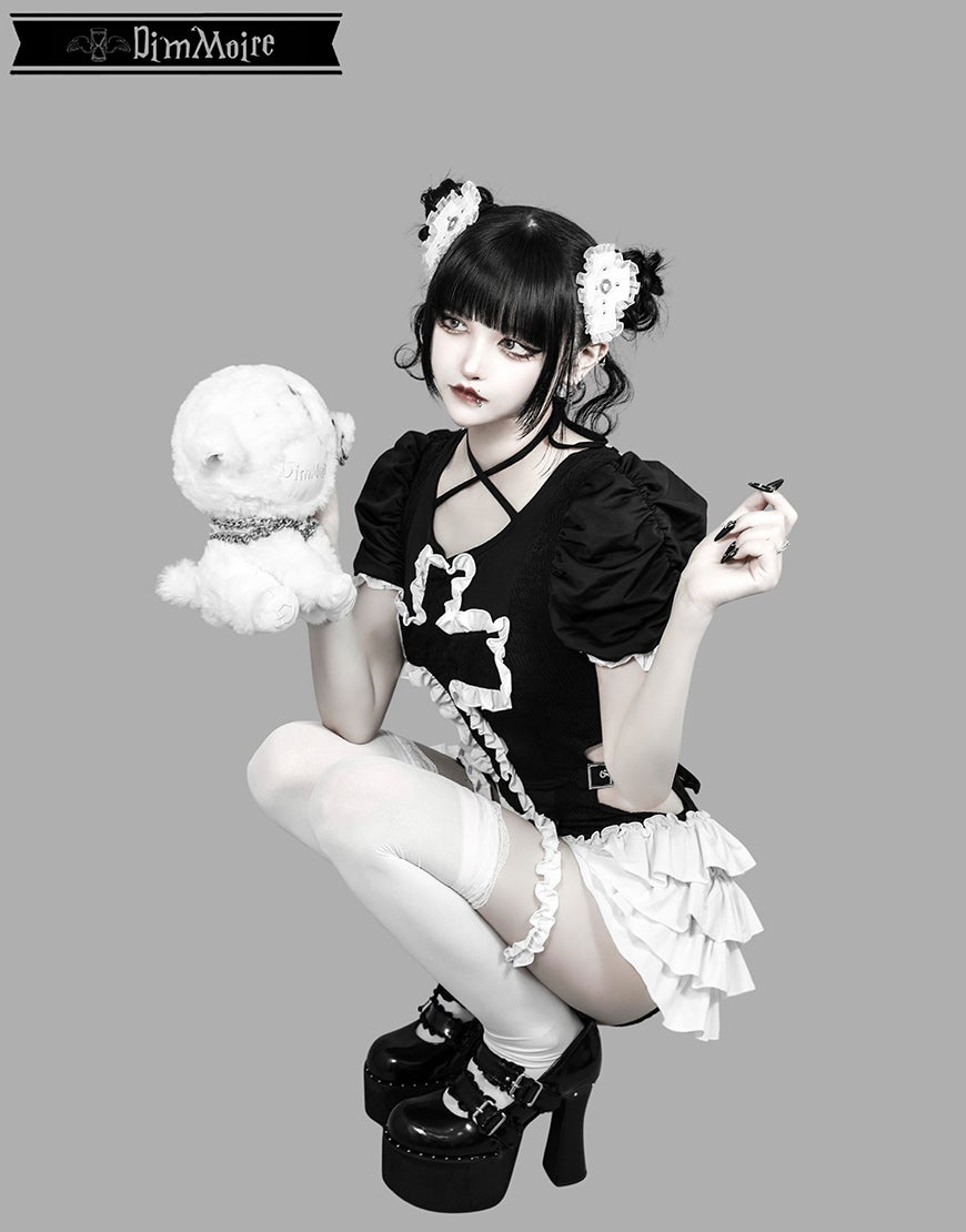 DimMoire【ディムモアール】祈りの十字スイムウェア/Black×White