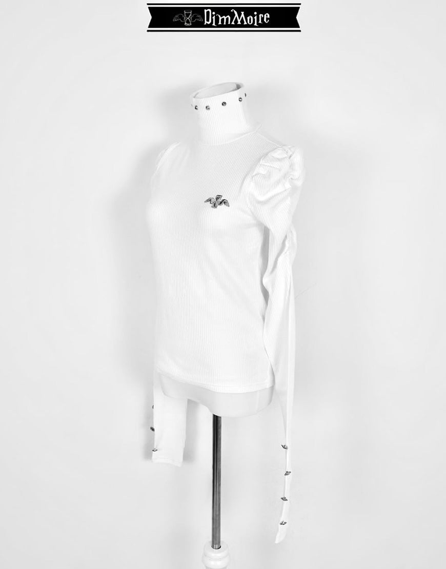 DimMoire【ディムモアール】くしゅくしゅニットトップス/White
