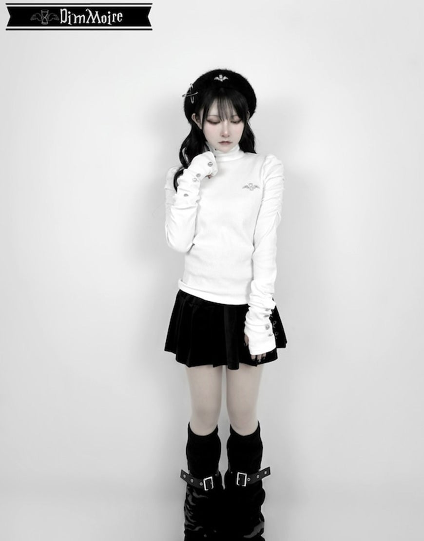 DimMoire【ディムモアール】くしゅくしゅニットトップス/White