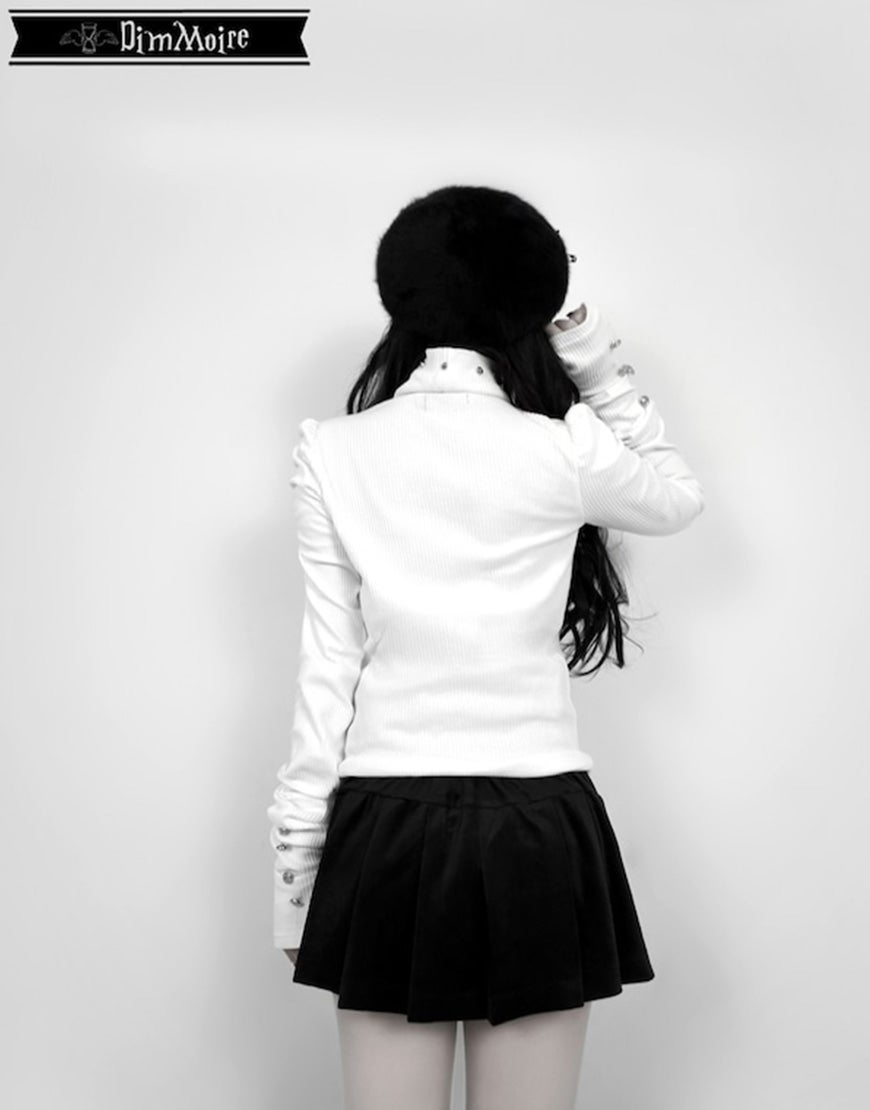 DimMoire【ディムモアール】くしゅくしゅニットトップス/White