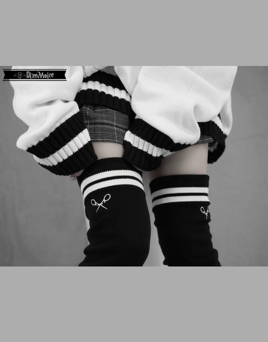 DimMoire【ディムモアール】学園ニーハイウォーマー/Black