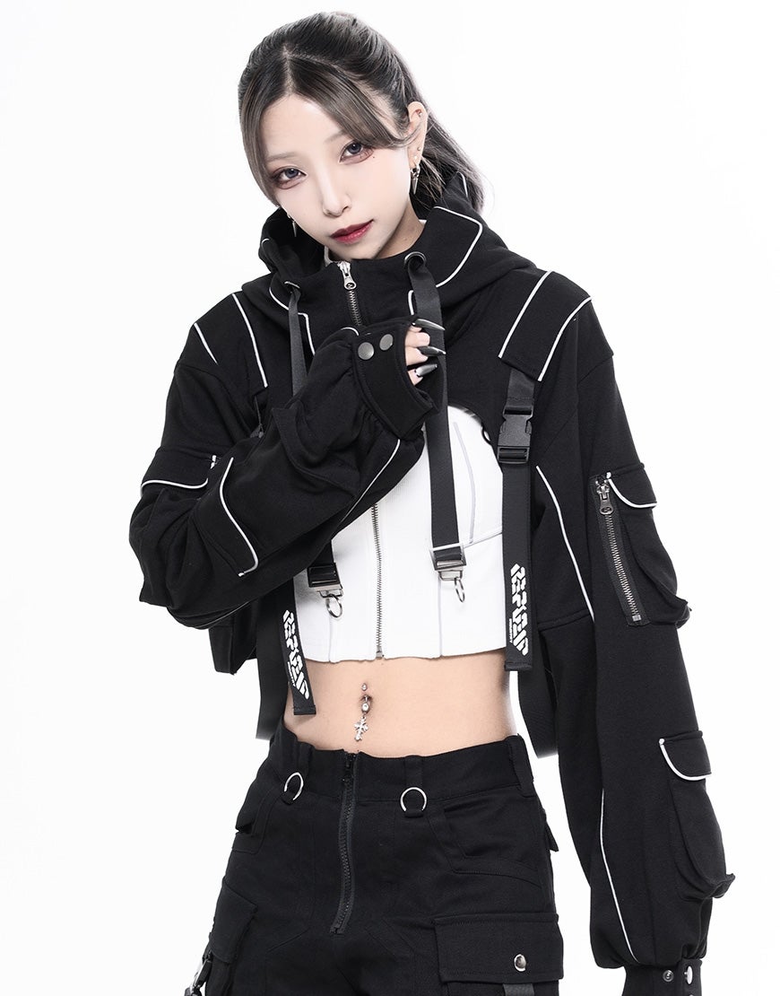 REFLEM INDUSTRY【レフレムインダストリー】EXOFRAME CROPPED HOODIE/全2色
