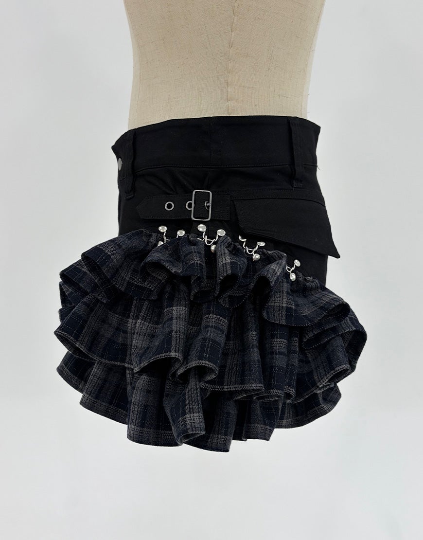 DustDevil【ダストデビル】Check Frill Skirt（チェックフリルスカート