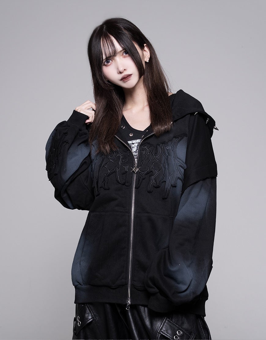 REFLEM【レフレム】加工猫耳ジップアップパーカー/全2色