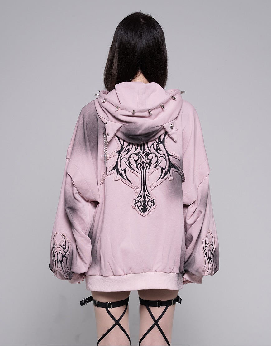 REFLEM【レフレム】加工猫耳ジップアップパーカー/全2色