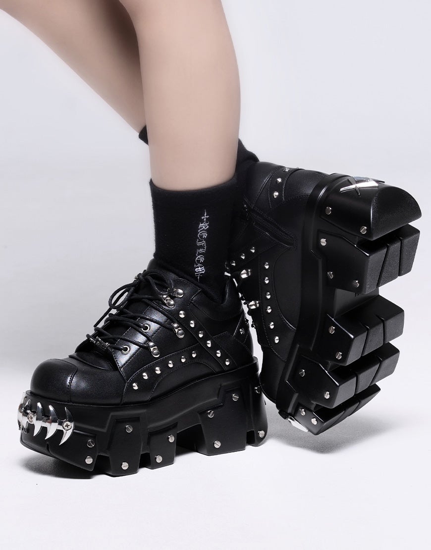 男女どちらでも♡レフレム　プラットフォームシューズです(*^^*) REFLEM【レフレム】フロントメタルプラットフォームシューズ/全2色