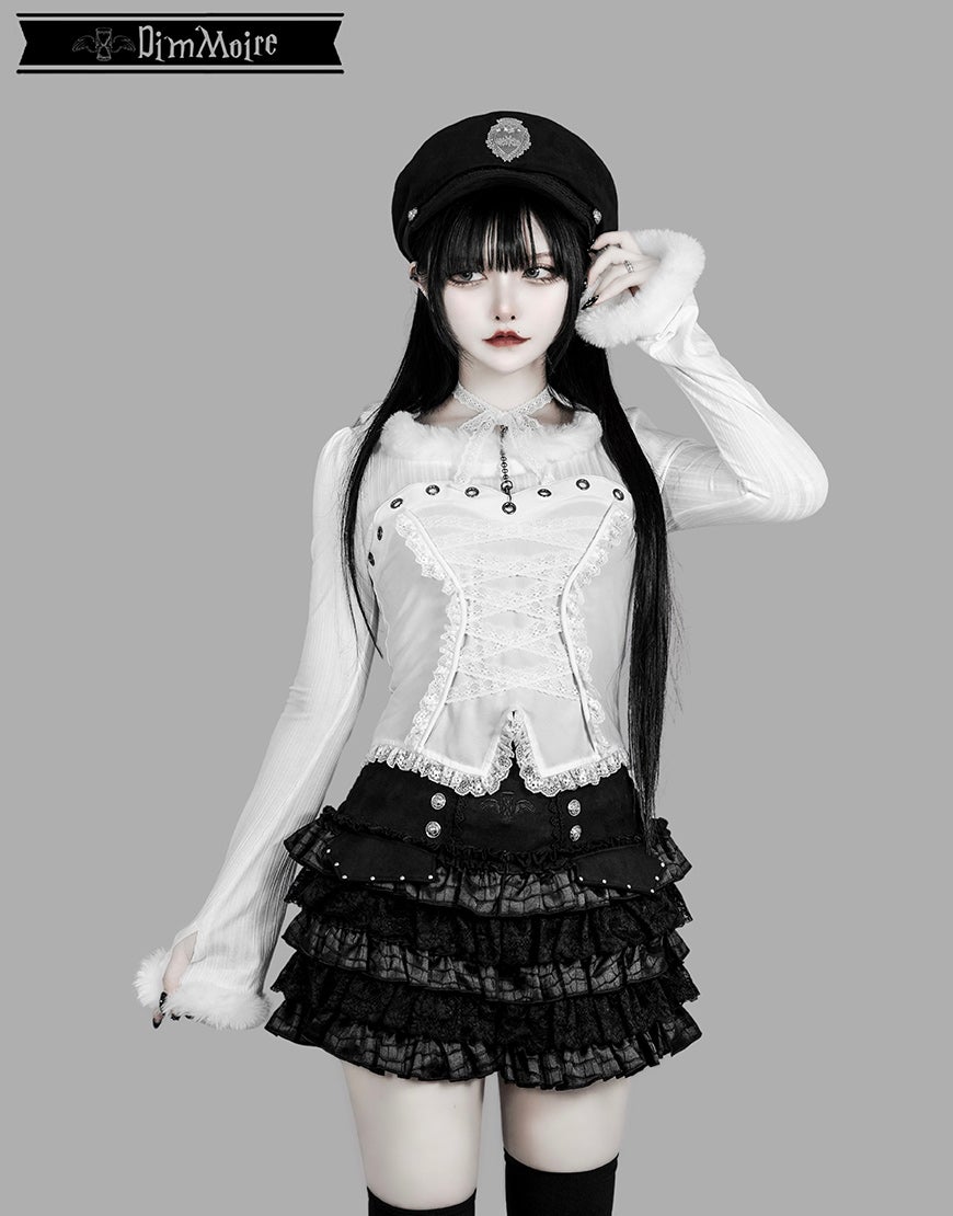 DimMoire【ディムモアール】誓約チョーカーニットソー/White