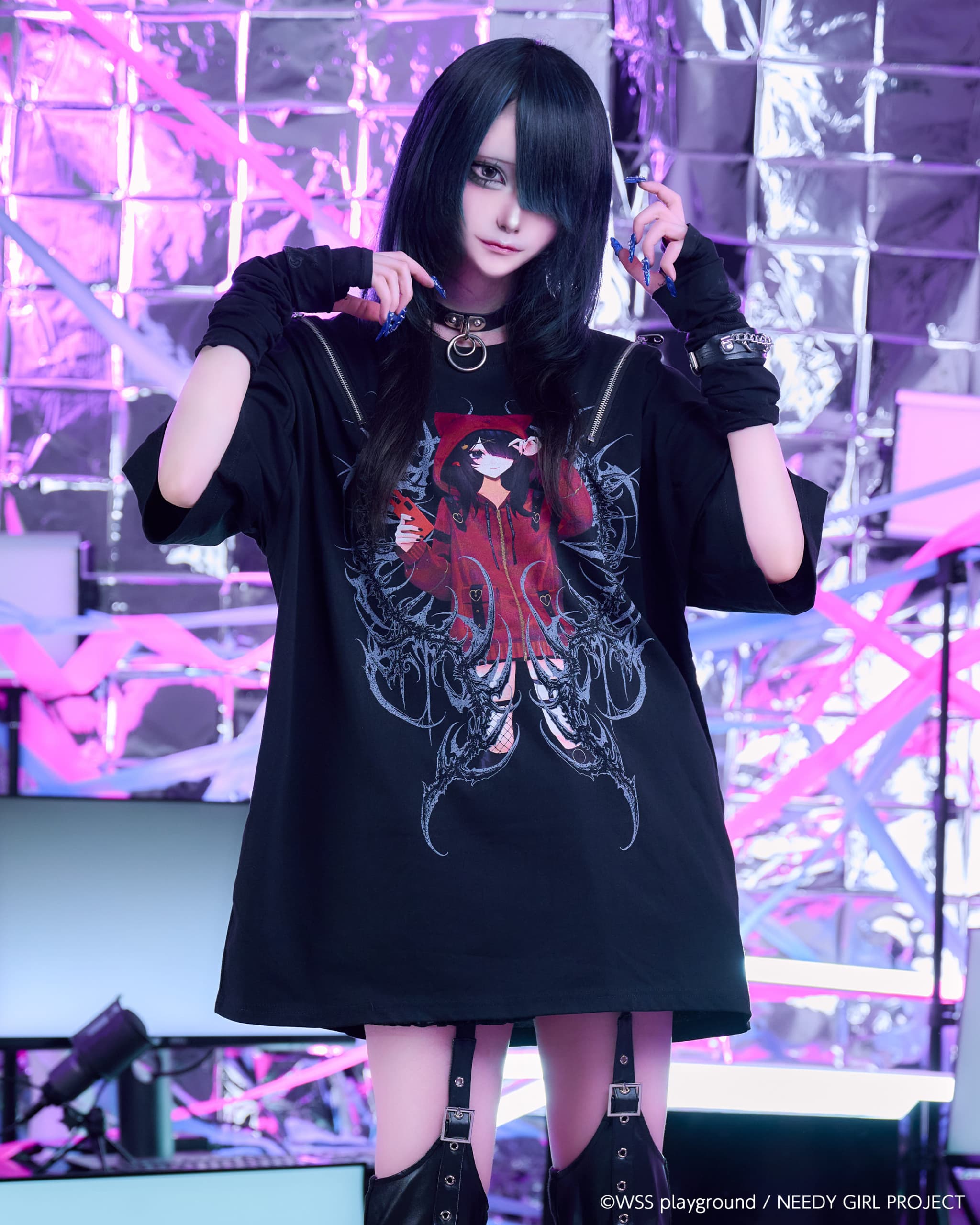 TRAVAS TOKYO×NEEDY GIRL OVERDOSE】あめちゃんイラストTシャツ/全1色