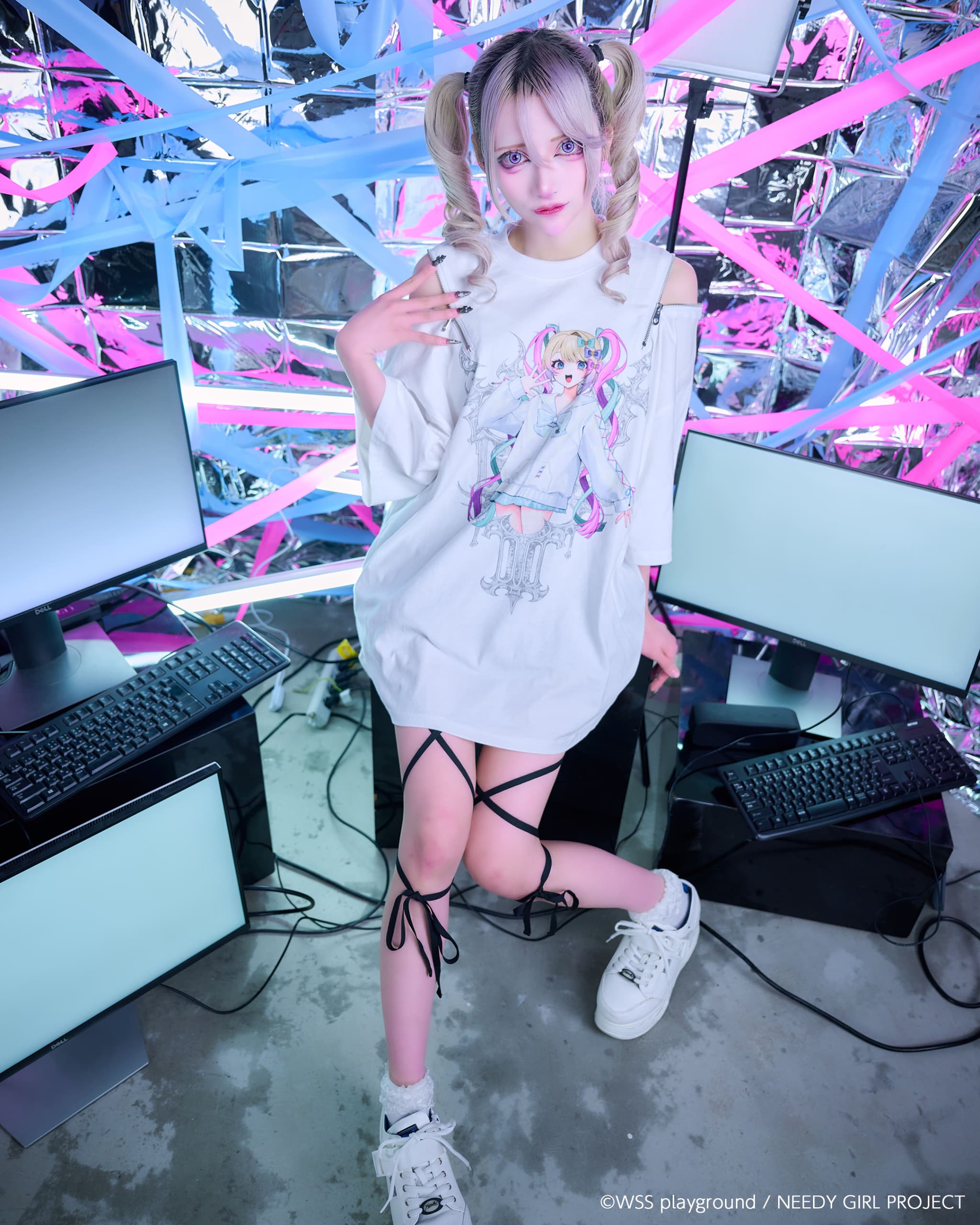 TRAVAS TOKYO×NEEDY GIRL OVERDOSE】超てんちゃんイラストTシャツ/全1色