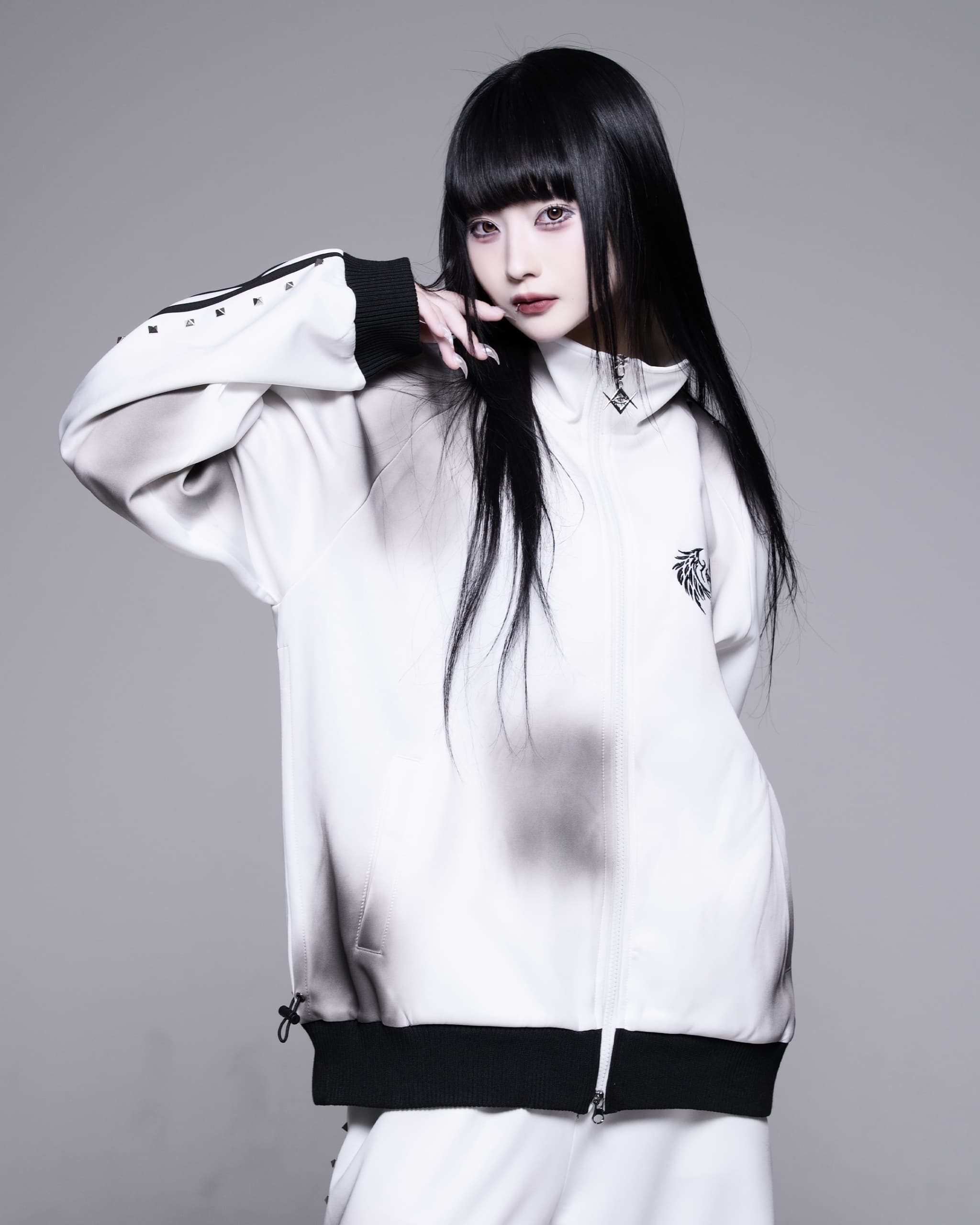 REFLEM【レフレム】スプレー加工スタッズライントラックジャケット/全3色