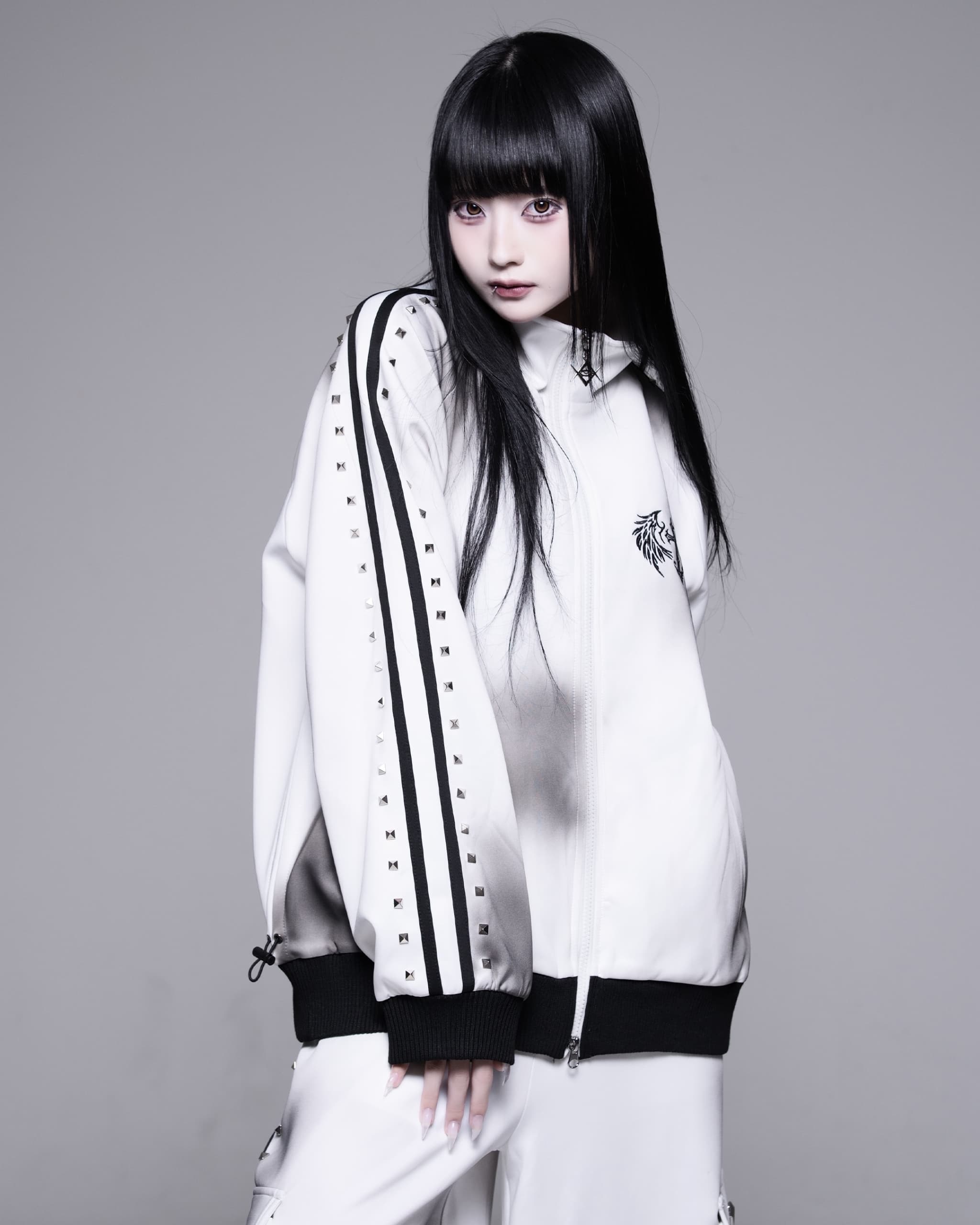 REFLEM【レフレム】スプレー加工スタッズライントラックジャケット/全3色