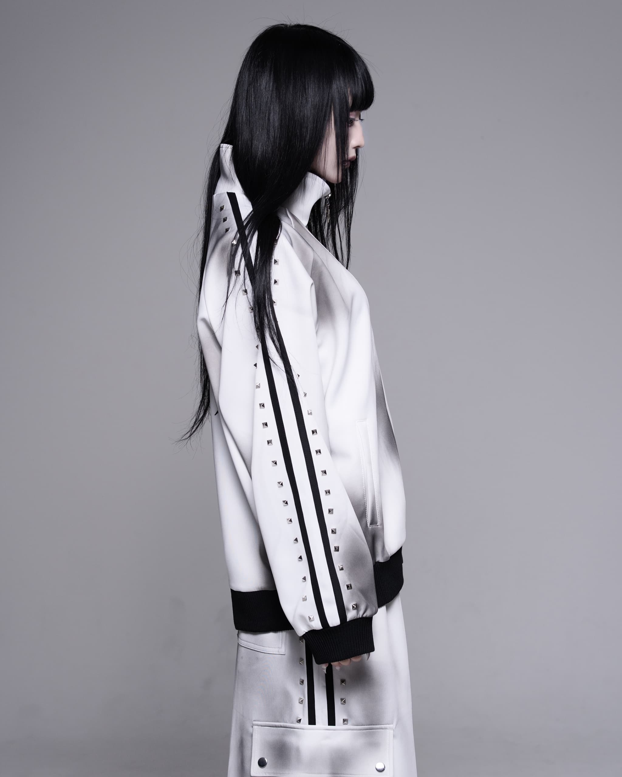 REFLEM【レフレム】スプレー加工スタッズライントラックジャケット/全3色