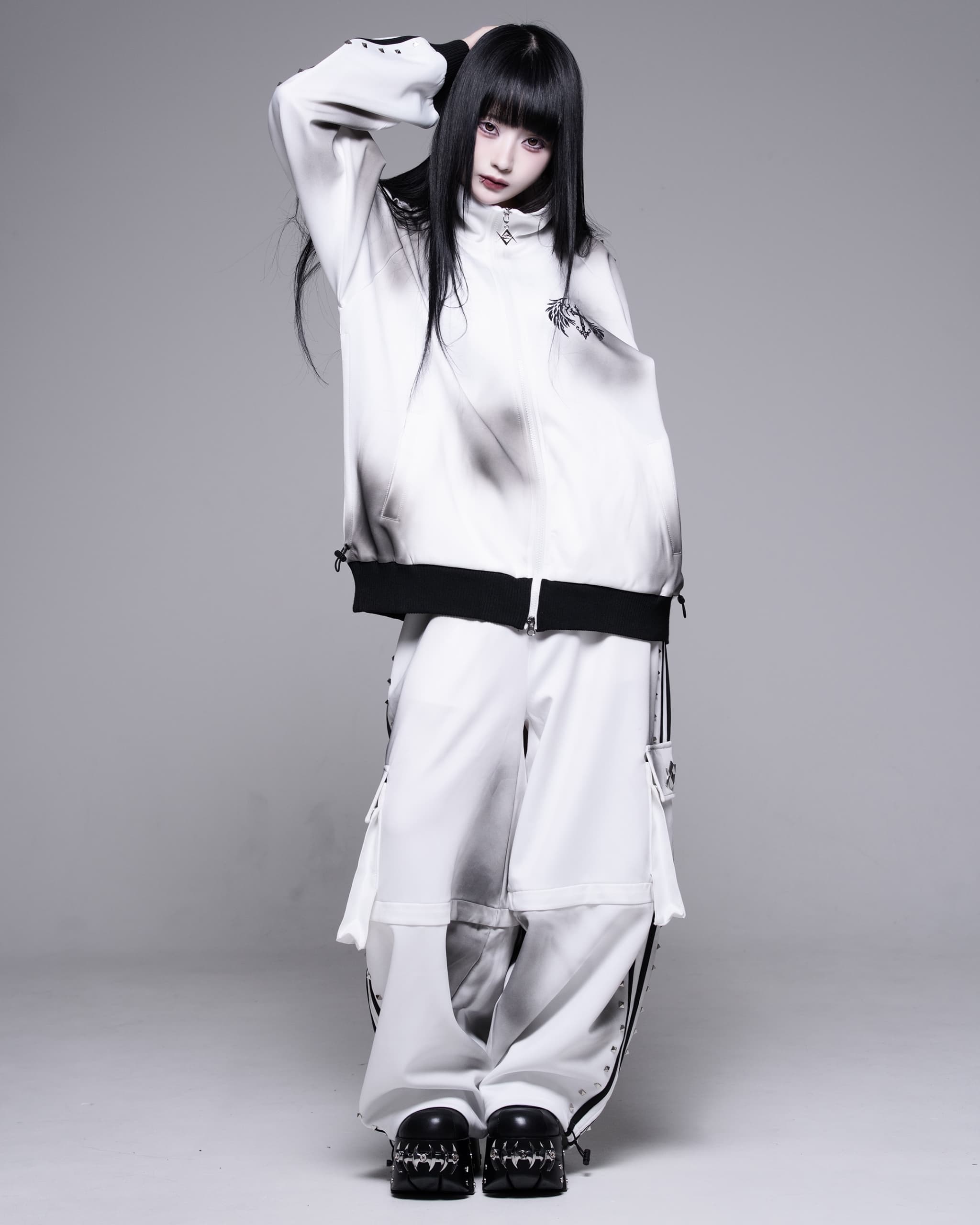REFLEM【レフレム】スプレー加工スタッズライントラックジャケット/全3色