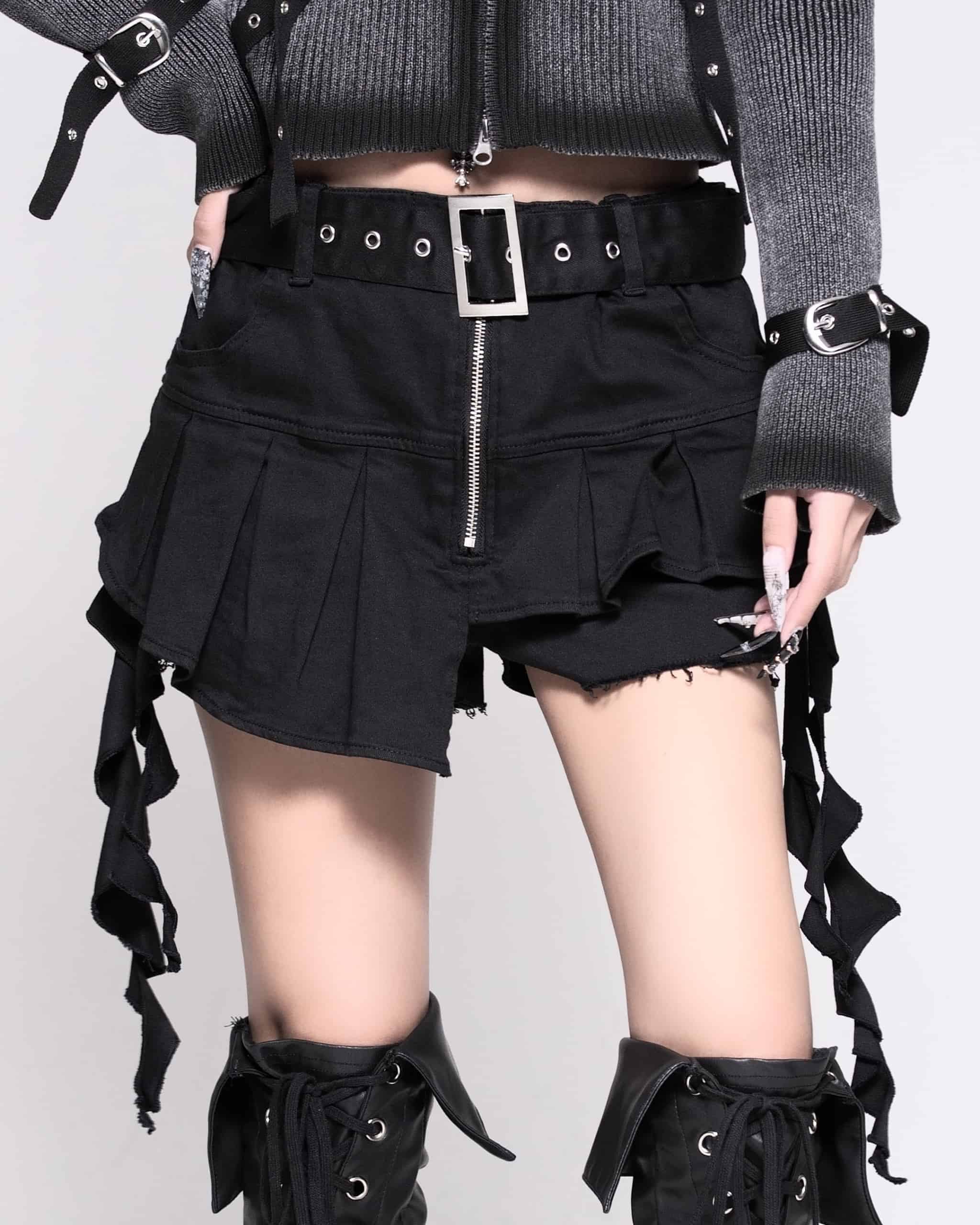 REFLEM【レフレム】サイドストラップデニムショートパンツ/全2色